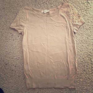 LOFT sweater with beaded arms - never worn